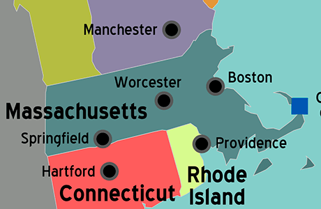 Map of Sara's New England